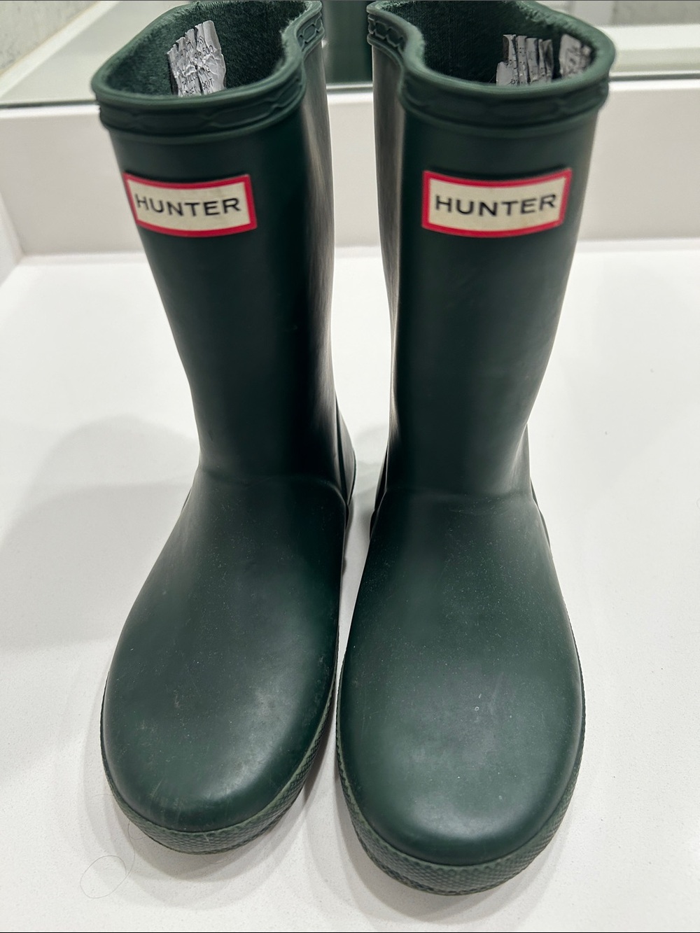 Hunter Kids Green Waterproof Rubber Rain Boots